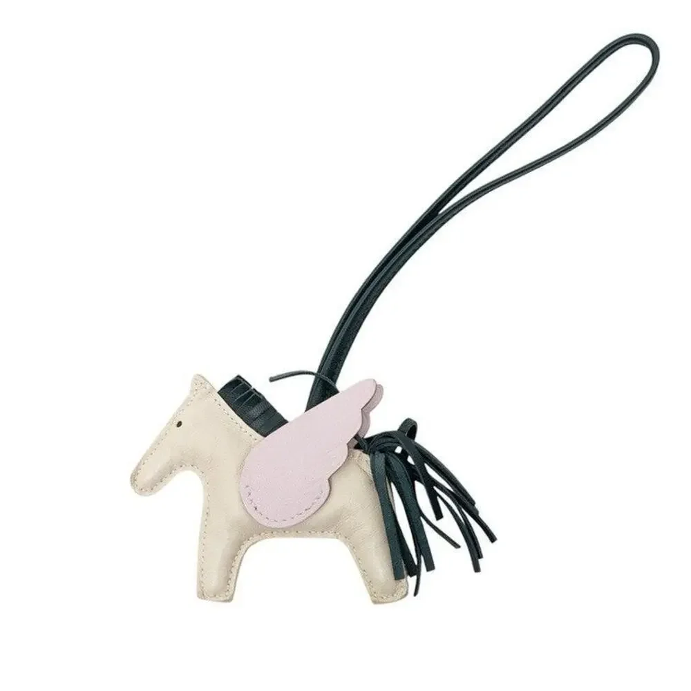 Hermes Rodeo PM Pegasus Bag Charm Craie Vert Cypress Mauve Pale Agneau Milo